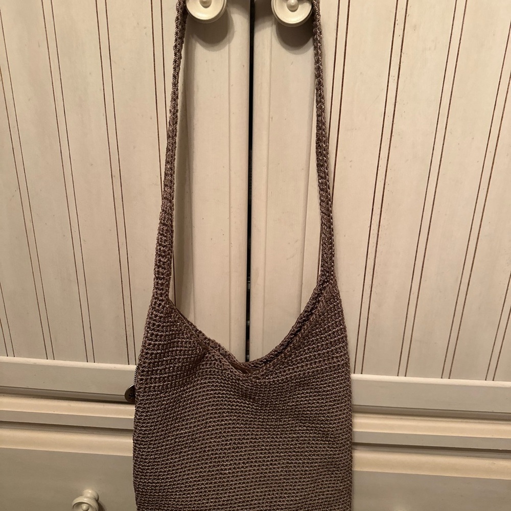 Vintage The Sak Tan Woven Shoulder Bag
